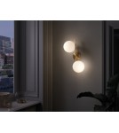 MDC Lampa ścienna RONDO mosiądz mat 2xE27 Ø15cm 578076101