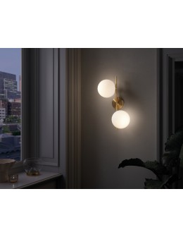 MDC Lampa ścienna RONDO mosiądz mat 2xE27 Ø15cm 578076101 - produkt 2