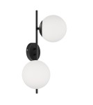 MDC Lampa ścienna RONDO czarny mat 2xE27 15cm 578079101