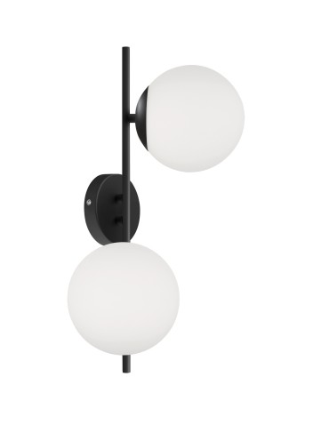 MDC Lampa ścienna RONDO czarny mat 2xE27 15cm 578079101