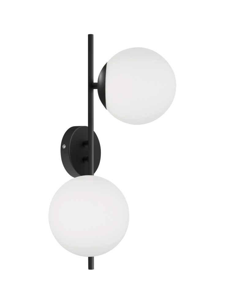 MDC Lampa ścienna RONDO czarny mat 2xE27 15cm 578079101
