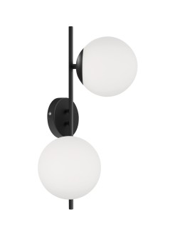 MDC Lampa ścienna RONDO czarny mat 2xE27 15cm 578079101