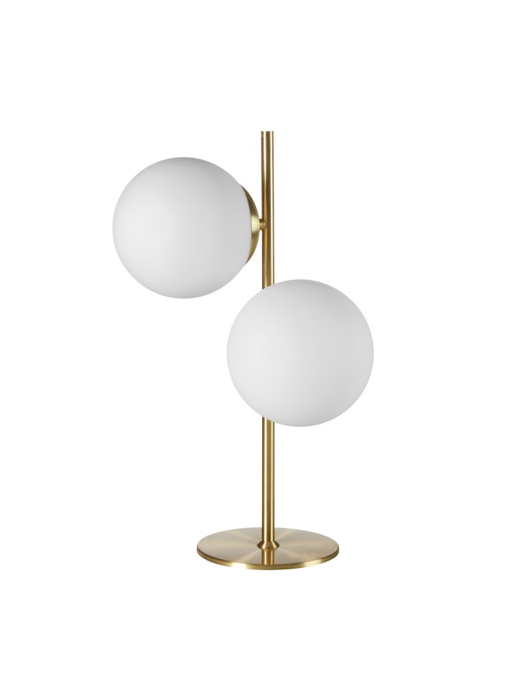MDC Lampa stołowa RONDO mosiądz mat 2xE27 15cm 578056101