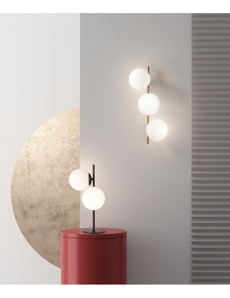 MDC Lampa stołowa RONDO czarny mat 2xE27 15cm 578059101