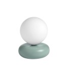 MDC Lampa stołowa OLIVIA zielony 1xG9 ceramiczna, szklany klosz 589261901