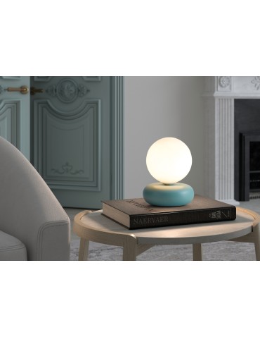 MDC Lampa stołowa OLIVIA zielony 1xG9 ceramiczna, szklany klosz 589261901 - product 2