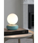 MDC Lampa stołowa OLIVIA zielony 1xG9 ceramiczna, szklany klosz 589261901