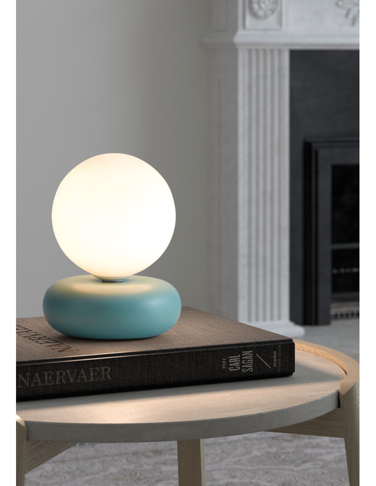 MDC Lampa stołowa OLIVIA zielony 1xG9 ceramiczna, szklany klosz 589261901