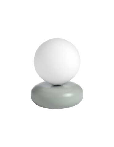 MDC Lampa stołowa OLIVIA szary 1xG9 ceramiczna, szklany klosz 589263201
