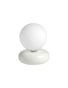 MDC Lampa stołowa OLIVIA biały 1xG9 ceramiczna, szklany klosz 589268101