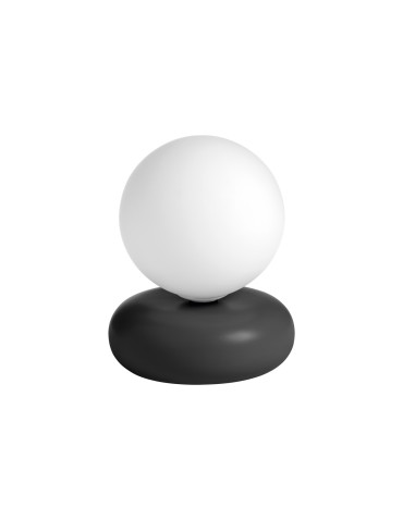 MDC Lampa stołowa OLIVIA czarny 1xG9 ceramiczna, szklany klosz 589269101