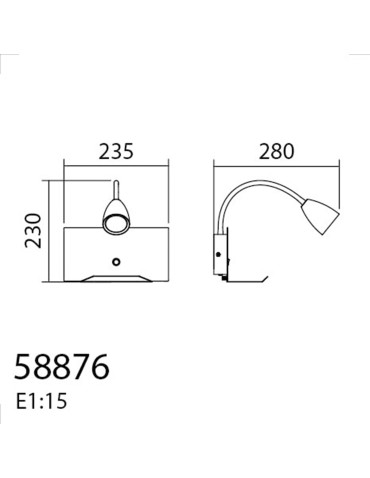 MDC Lampa ścienna TURA biały 1xGU10 USB typ C 588768101 - product 2