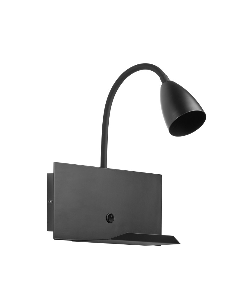 MDC Lampa ścienna TURA czarny 1xGU10 USB typ C 588769101