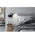 MDC Lampa ścienna TURA czarny 1xGU10 USB typ C 588769101