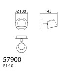 MDC Lampa ścienna CAIRO B1 LED 5W 500lm 3000K biały 579008102