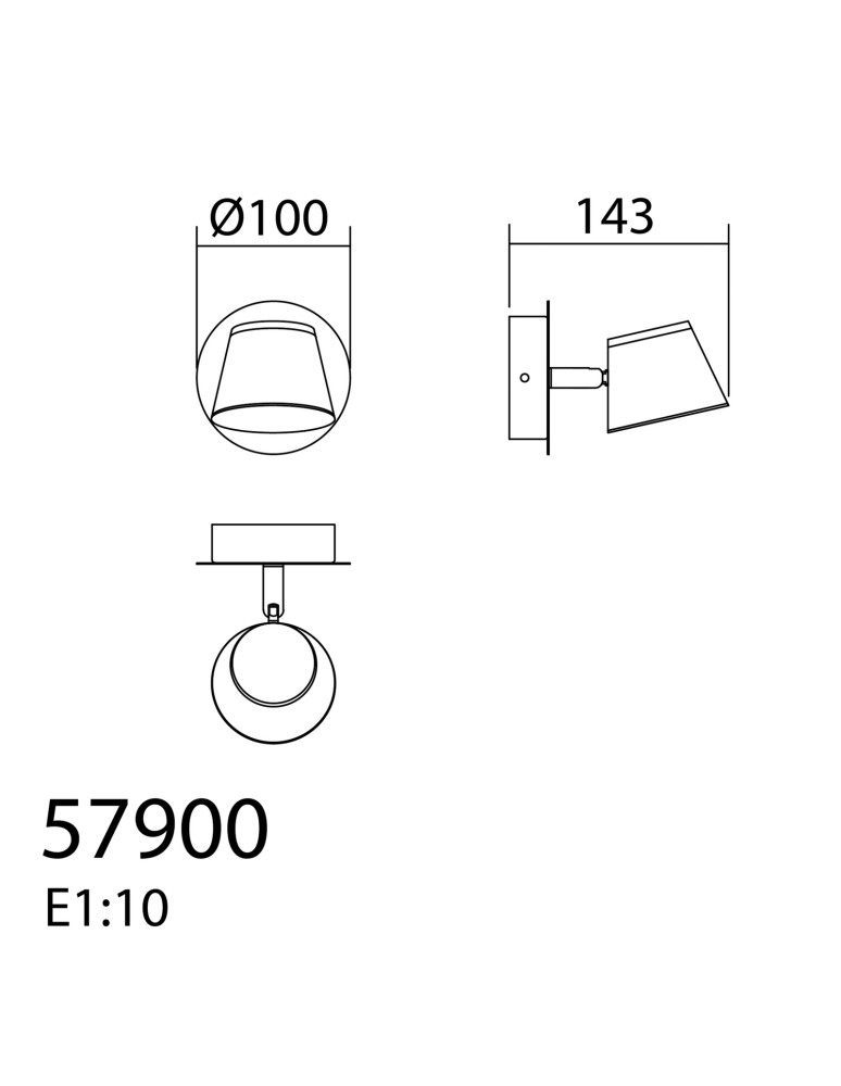 MDC Lampa ścienna CAIRO B1 LED 5W 500lm 3000K biały 579008102