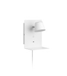 MDC Lampa ścienna LIBIA biały 5W 3000K USB C, z przewodem z wtyczką 577648102