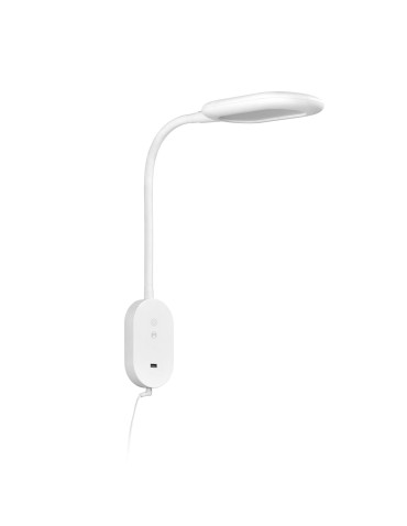 MDC Lampa ścienna ROBIN biały 10W 540lm CCT zmienna barwa, ściemniacz 3 stopniowy, ładowarka USB 578178102