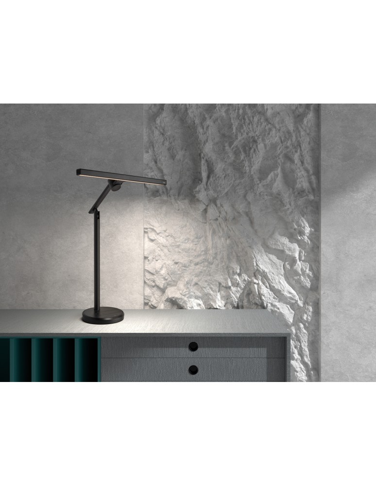 MDC Lampa stołowa RUPIT czarny 10W 600lm CCT zmienna barwa, ściemnianie, ładowarka USB 578189102