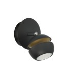 MDC Lampa ścienna MIC B1 1xGU10 czarny mat, złoty 579049101