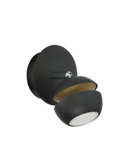 MDC Lampa ścienna MIC B1 1xGU10 czarny mat, złoty 579049101