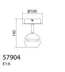 MDC Lampa ścienna MIC B1 1xGU10 czarny mat, złoty 579049101