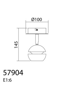 MDC Lampa ścienna MIC B1 1xGU10 czarny mat, złoty 579049101 - product 2