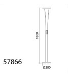 MDC Lampa podłogowa ANELLO S chrom matowy LED 30W 3000K ściemniacz 578663502