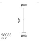 MDC Lampa podłogowa VEGA S czarny 40W 3000K ściemniacz z włącznikiem 580889102