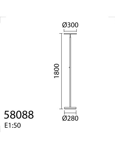 MDC Lampa podłogowa VEGA S czarny 40W 3000K ściemniacz z włącznikiem 580889102 - product 2