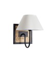 MDC Lampa ścienna JIPS 1xE14 czarny, naturalny drewniany 429991401