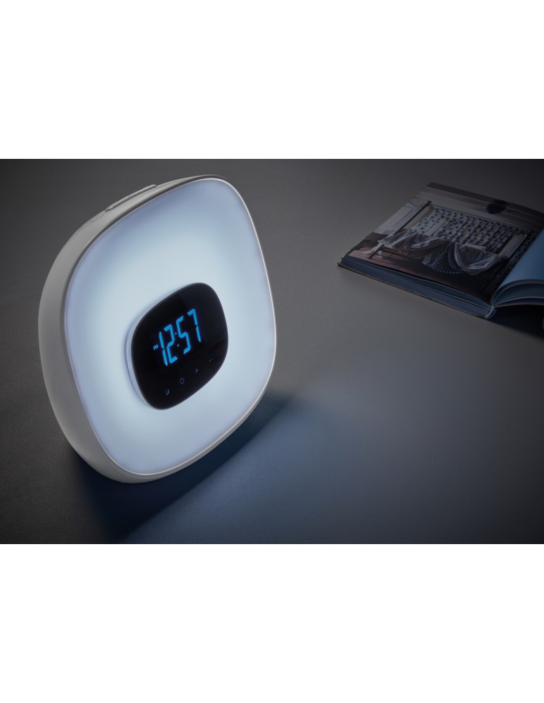 MDC Lampa stołowa z radiem RADIO LED 9W biały, zegar, zmienna barwa 2700K + RGB 578608102