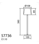 MDC Lampa stołowa PALS czarny LED 3,5W akumulatorowa przenośna, ściemnianie 577369102