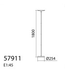 MDC Lampa podłogowa KATI S LED 20W 3000K chrom matowy, ruchoma, wysokość 180cm 579113502