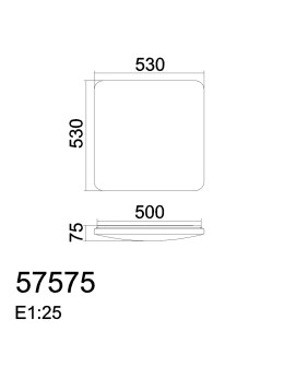 MDC Plafon ERAS LED 55W 4000K 53x53cm biały z gwiazdami 575757072 - product 2