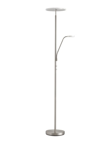 MDC Lampa podłogowa VEGA chrom matowy 40W+5W 3000K ściemniacz z włącznikiem 580873502