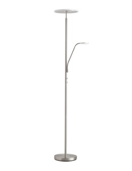 MDC Lampa podłogowa VEGA chrom matowy 40W+5W 3000K ściemniacz z włącznikiem 580873502