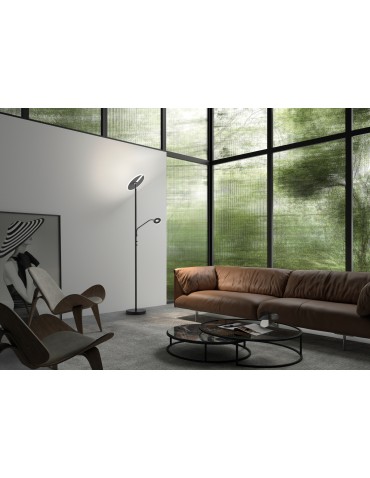 MDC Lampa podłogowa VEGA czarny 40W+5W 3000K ściemniacz z włącznikiem 580879102 - product 2