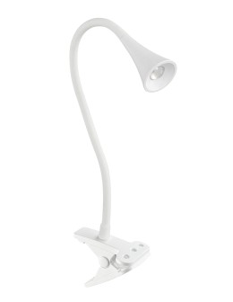 MDC Lampa stołowa CALA CLIP biały LED 3.5W 4000K ruchoma z uchwytem do blatu 575148001