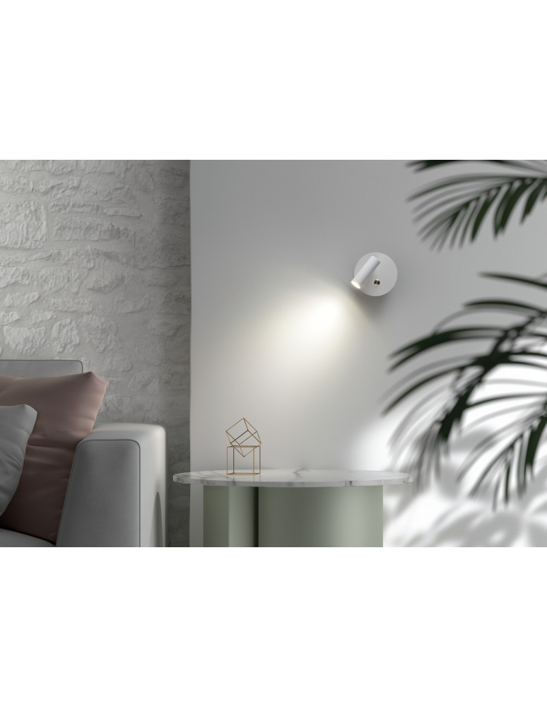 MDC Lampa ścienna FOCUS biały 3W 3000K akumulatorowa, ładowana USB C, mocowanie magnetyczne 588778102
