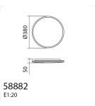 MDC Lampa sufitowa CORI czarny 36W Ø38cm 3000K 3300lm 588829109
