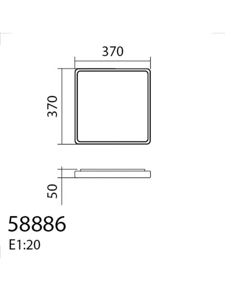 MDC Lampa sufitowa CORA czarny 36W 37x37 4000K 3300lm 588869102