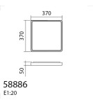 MDC Lampa sufitowa CORA czarny 36W 37x37 3000K 3300lm 588869109