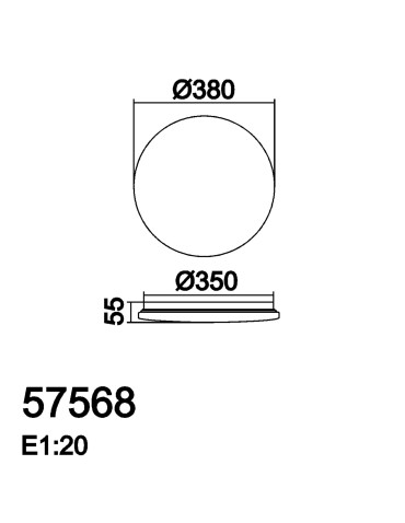 MDC Plafon EROS LED 36W 3000K ø38cm biały z gwiazdami 575686902 - product 2