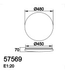 MDC Plafon EROS LED 54W 3000K ø48cm biały z gwiazdami 575696902