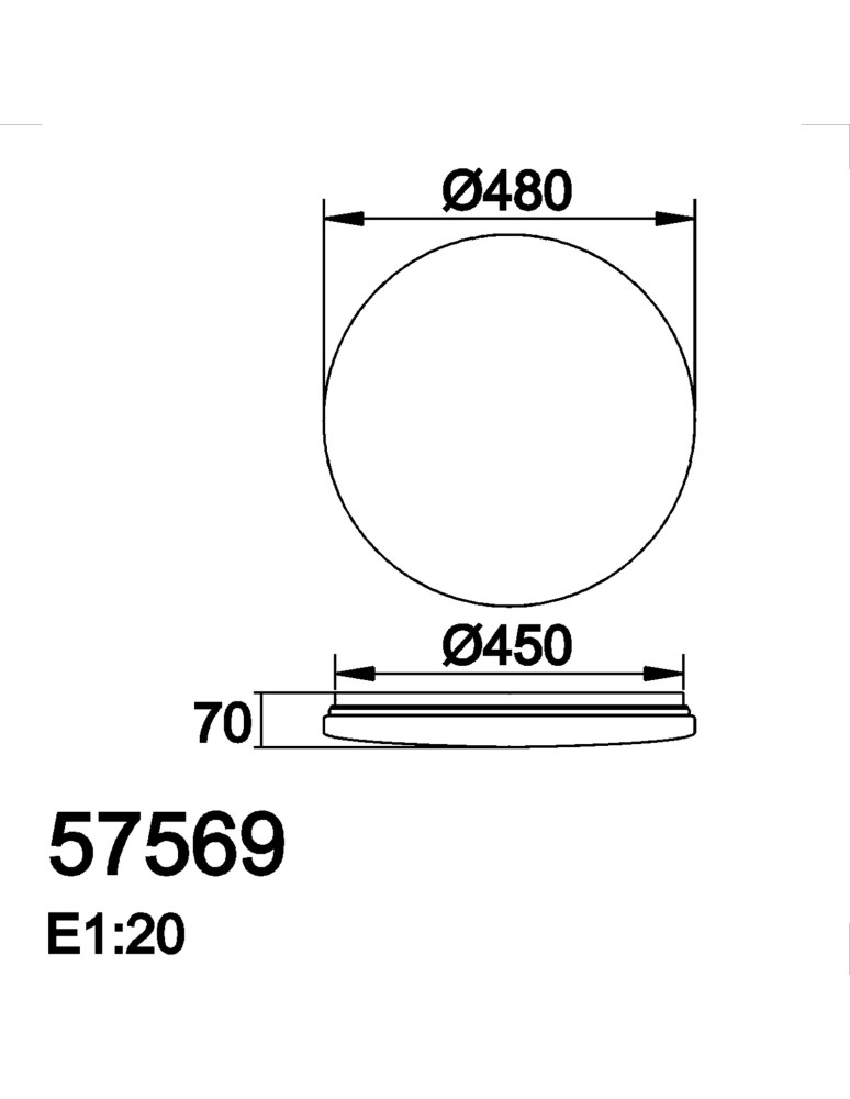 MDC Plafon EROS LED 54W 3000K ø48cm biały z gwiazdami 575696902