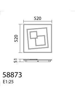 MDC Lampa sufitowa TALI biały 60W 52x52cm CCT 3000-4000-5500K pilot, ściemnianie, zmiana barwy 588738102 - product 2