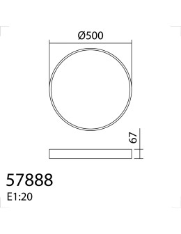 MDC Lampa sufitowa CELIO biały 60W ø50cm 3000K 4000lm 578888109 - produkt 2