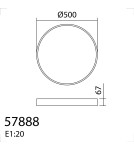 MDC Lampa sufitowa CELIO czarny 60W ø50cm 3000K 4000lm 578889109
