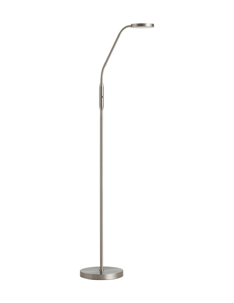 MDC Lampa podłogowa ARO R chrom matowy LED 7W CCT 2700K-3500K-4000K, ściemnianie 589783502